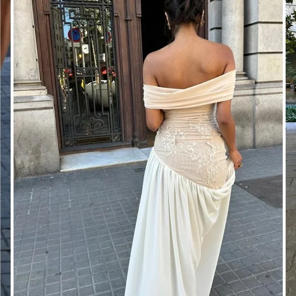 MIA OFF SHOULDER MAXI GOWN
DRESS - BEIGE - Picture 9 of 16